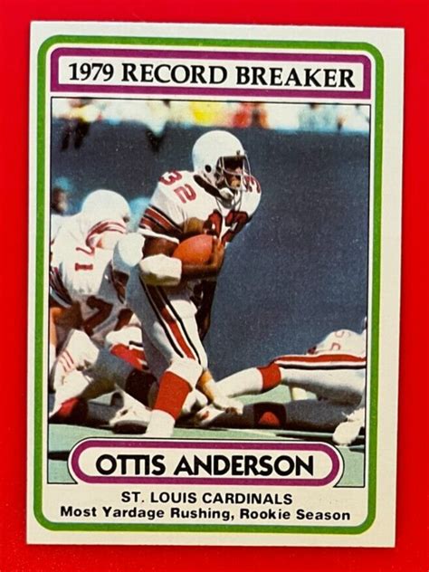 1980 Topps OTTIS ANDERSON 1 1979 Record Breaker Rookie RC Football