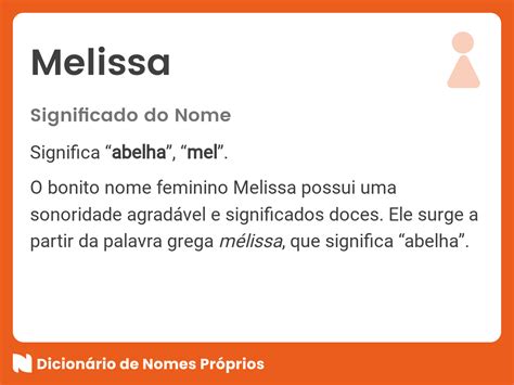 Significado Do Nome Melissa