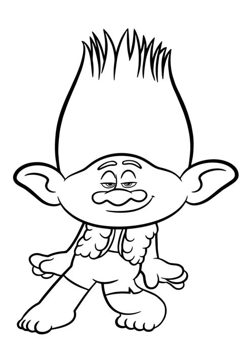 Coloriage Branche De Les Trolls T L Charger Et Imprimer Gratuit Sur