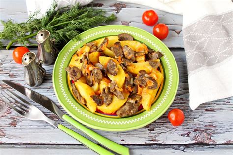Говяжьи почки с картошкой - пошаговый рецепт с фото на Повар.ру