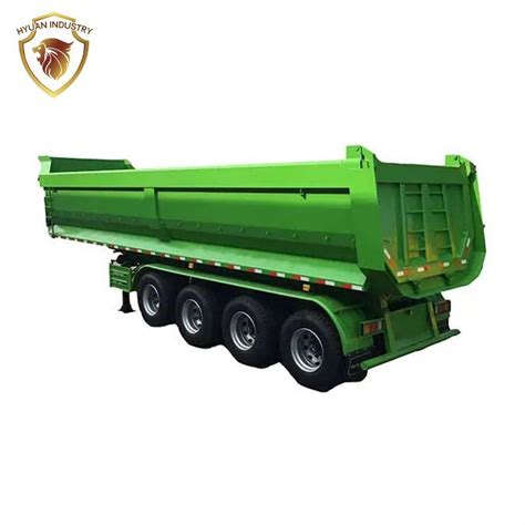 Axle U Shape Type Dump Tipper Tipping Semi Trailer For Construction