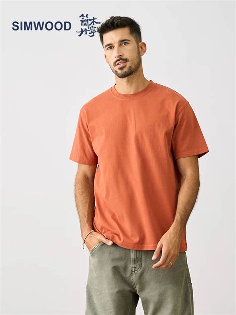 Simwood Summer New Oversize Cotton G Sm T Shirt Men Logo