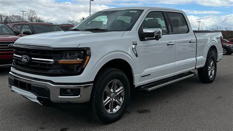 Ford F Xlt Powerboost In Oxford White A With Chrome Full