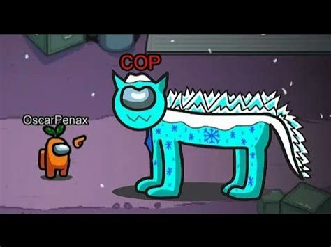 No Juegues Con Cop En Among Us Scar Penax Youtube