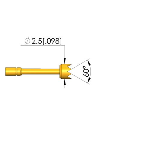 Spring Loaded Test Probe GKS 100 306 250 A 1500 LH Item INGUN