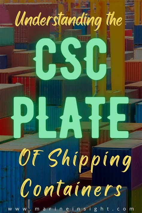 Understanding The Csc Plate Of Shipping Containers