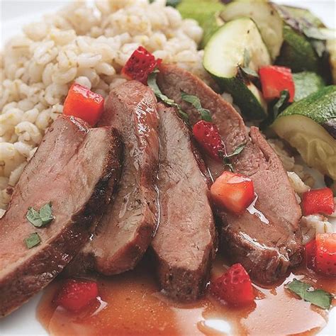 Grilled Duck With Strawberry Fig Sauce Recipe Eatingwell