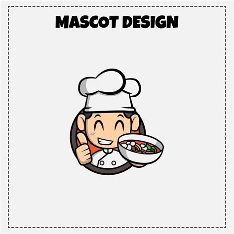 Indonesian Traditional Food Logo Vector Seblak Mascot Illustration ...