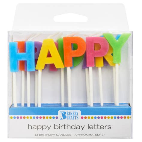 Bakery Crafts Happy Birthday Letters Cake Candles, 13 ct - Kroger