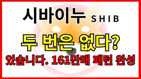 시바이누shib 두 번은 없을거같죠 아니요 분명히 있습니다 161만배 상승 전 패턴과 동일한 패턴이 완성 하지만 세