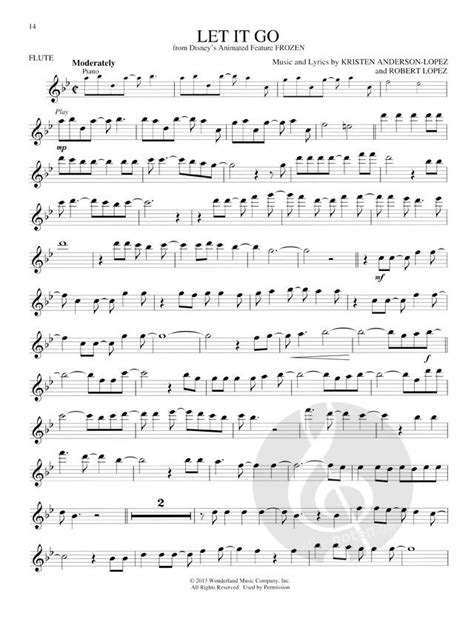 Frozen Let It Go Sheet Music Flute