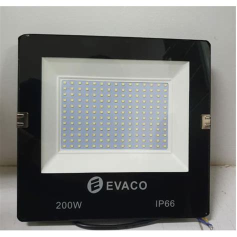 Jual Lampu Sorot Tembak LED Floodlight 200 Watt 200W IP66 Evaco Putih