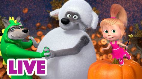 Live Masha E Orso Halloween Divertente Cartoni Animati Per