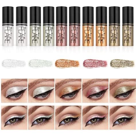 10Pcs Glitter Eyeliner Liquide Fard À Paupière Paillette Liquid Matalic