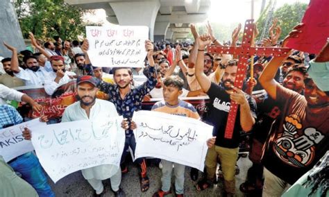 Protesters Seek Stern Action Against Jaranwala Rioters Newspaper