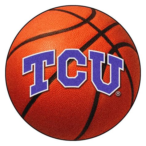 TCU Horned Frogs Basketball Rug Sports Decor