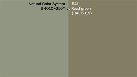 Natural Color System S 4010 G50Y Vs RAL Reed Green RAL 6013 Side By