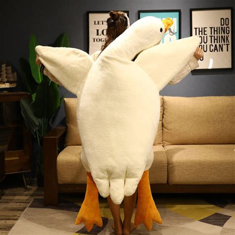 Huge 6ft Duck Plushie Pillow Fun T Funny Plush Pillow Goose Etsy