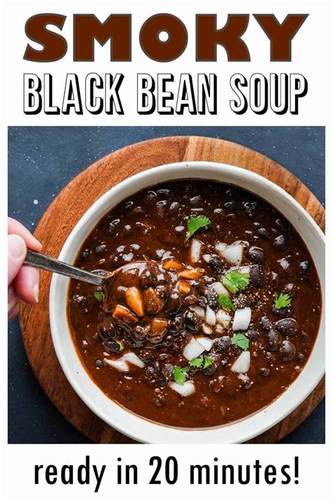 Smoky Black Bean Soup Recipe Black Bean Soup Recipe Bean Soup Black Bean Soup