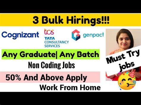 Cognizant Bulk Fresher Recruitment Tcs Fresher Hiring Genpact Hiring