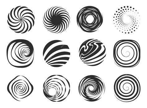 Premium Vector Abstract Swirl Geometric Figures Modern Wavy Circle