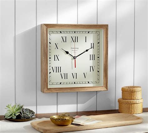 Newport Wood Clock Pottery Barn Au Wood Clocks Clock Pottery Barn