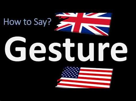 How To Pronounce Gesture 2 WAYS UK British Vs US American English