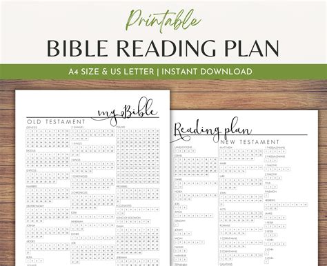 Printable Bible Reading Checklist