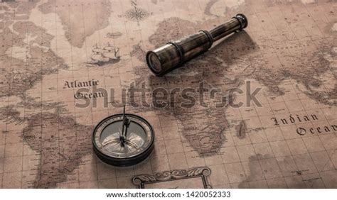 Indian Ocean Old Map Over Royalty Free Licensable Stock Photos