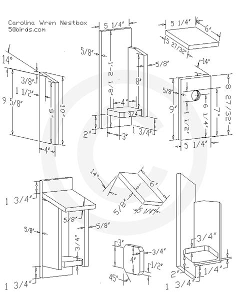 Carolina Wren Nest Box Plans - 70birds Birdhouse Plans Index