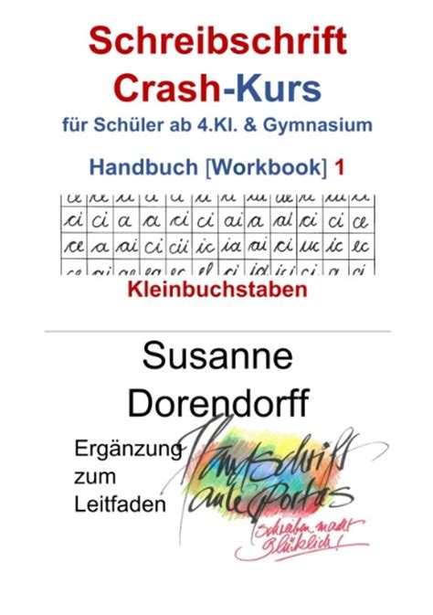 Schreibschrift Crash Kurs Handbuch Kleinbuchstaben Von Susanne