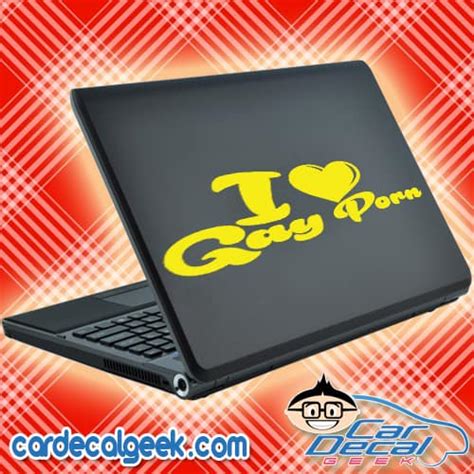 I Love Gay Porn Car Window Laptop Wall Decal Sticker