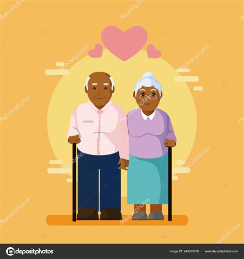 Linda Pareja Abuelos Amor Vector Ilustraci N Dise O Gr Fico Vector De