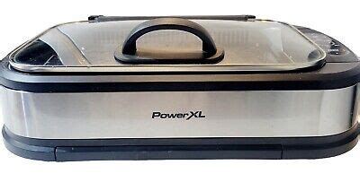 Power XL Indoor Smokeless Grill Pro PG 1500FDR New Black Nonstick