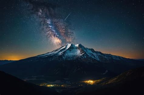 Premium Photo Imagine A Starry Night Sky Above A Silent Mountain