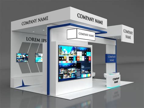 Booth Exhibition Stand Stall X M Height Cm Side Open D Model