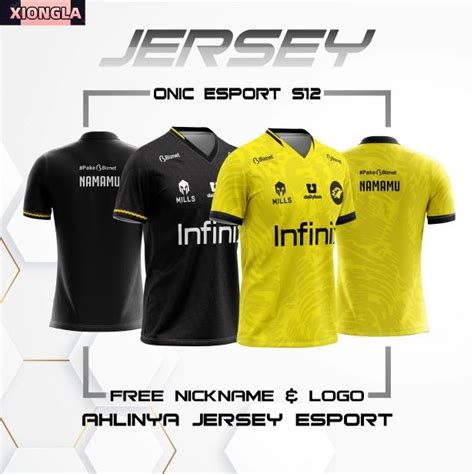 New Onic Esport Jersey Mpl Season Msc S Free Custom Nickname