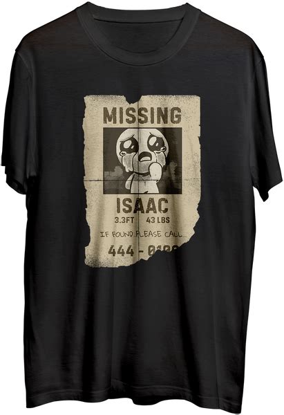 The Binding Of Isaac Missing Isaac T Shirt Nicalis Store Powered By