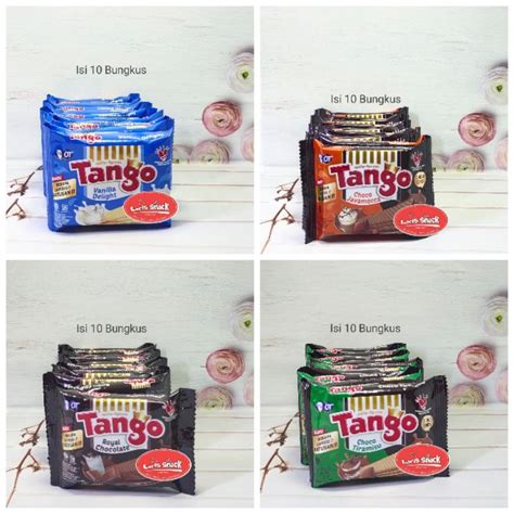 Jual Biskuit Wafer Tango All Varian 16gr Isi 10 Shopee Indonesia