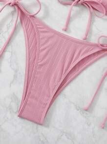 SHEIN Swim Basics Bañador bikini con cordón lateral Mode de Mujer SHEIN España