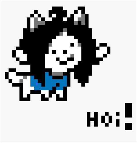 Undertale Temmie Pixel Art Grid