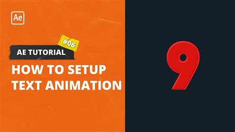 How To Setup Text Animation After Effects Tutorial Youtube