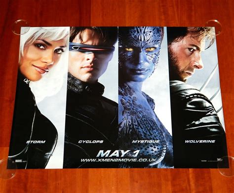 ORIGINAL MOVIE POSTER X-MEN 2 2003 UNFOLDED DS TEASER BRITISH QUAD ...