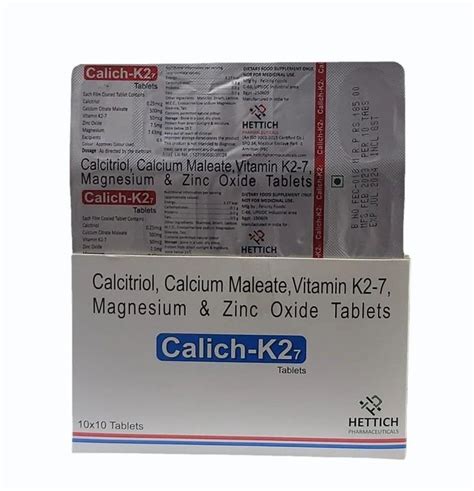 Calich K Tab Calcitriol Calcium Maleate Vitamin K Magnesium Zinc