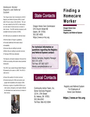 Fillable Online Homecare Worker Fax Email Print Pdffiller