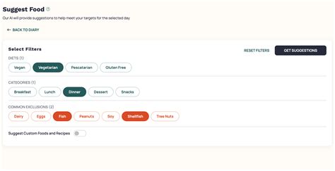 Suggest Food – Cronometer