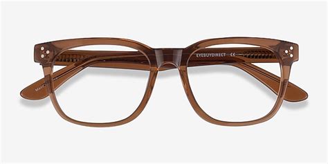 Adriatic Square Clear Brown Full Rim Eyeglasses Eyebuydirect Canada