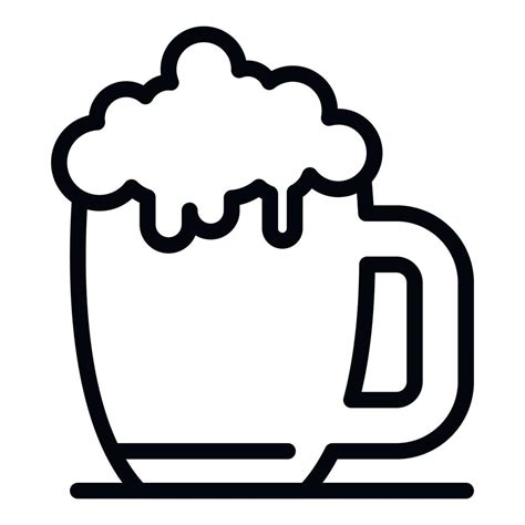 Mug of light beer icon, outline style 15367705 Vector Art at Vecteezy