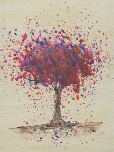 Rainbow Tree Painting by Annerley Owen | Saatchi Art