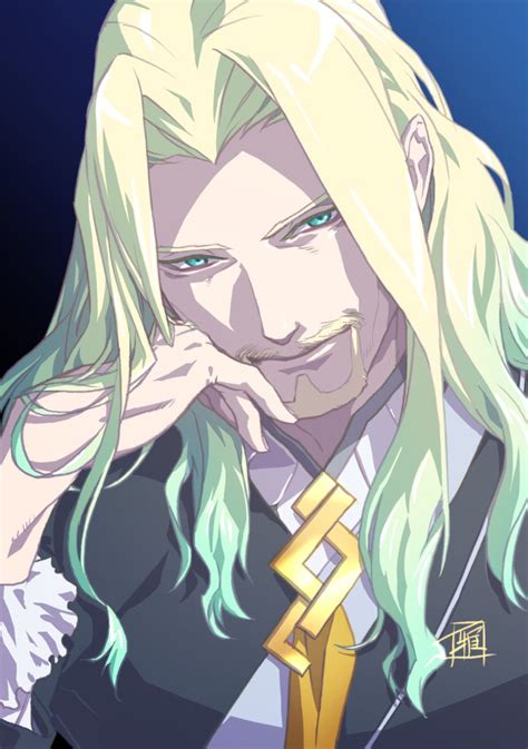 Safebooru 1boy Beard Blonde Hair Blue Background Blue Eyes Facial Hair Fategrand Order Fate